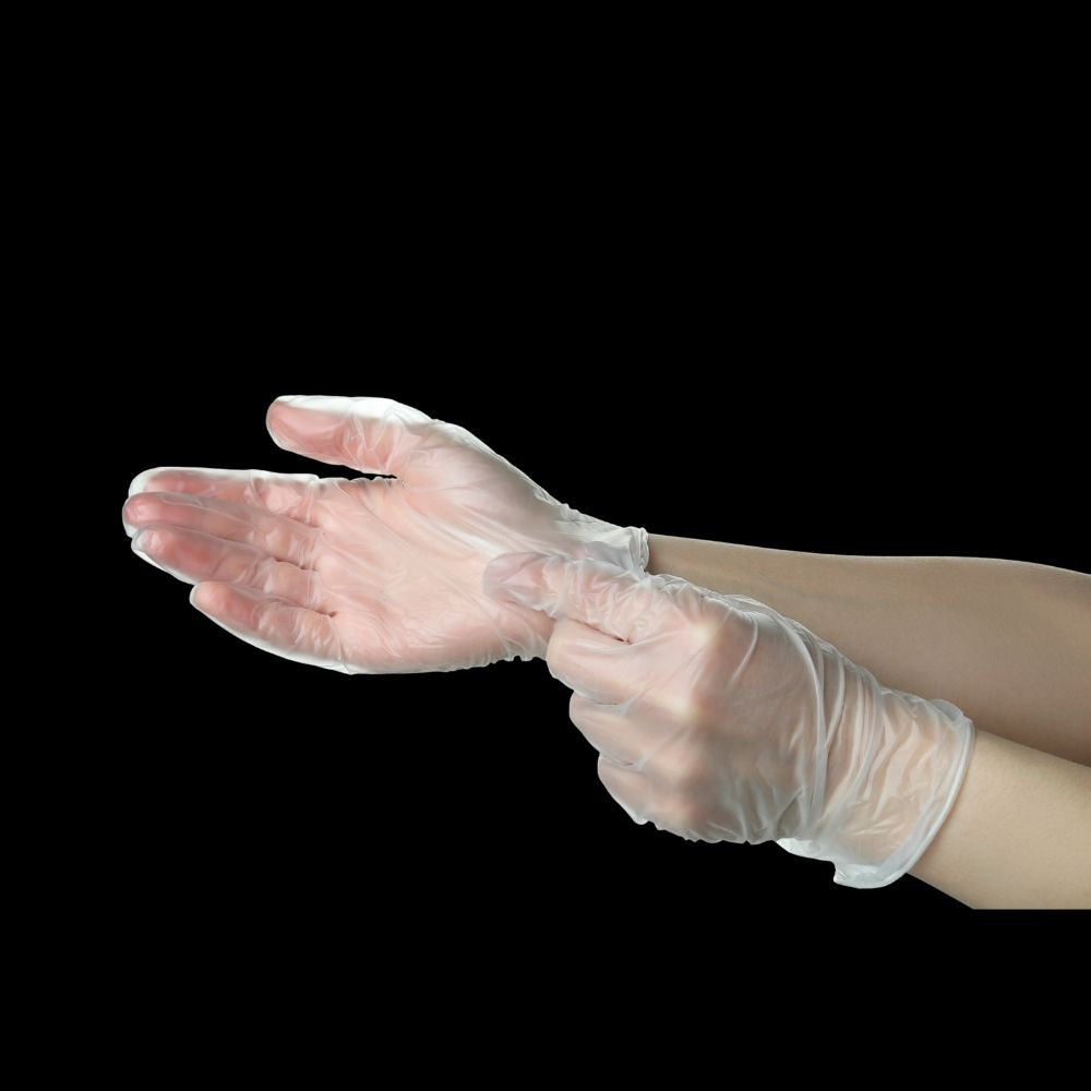 Gants stériles jetables blancs naturels, gants chirurgicaux