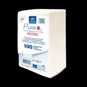 LCH - Compresse Pure N30 en non tissé non stérile - Paquet de 100